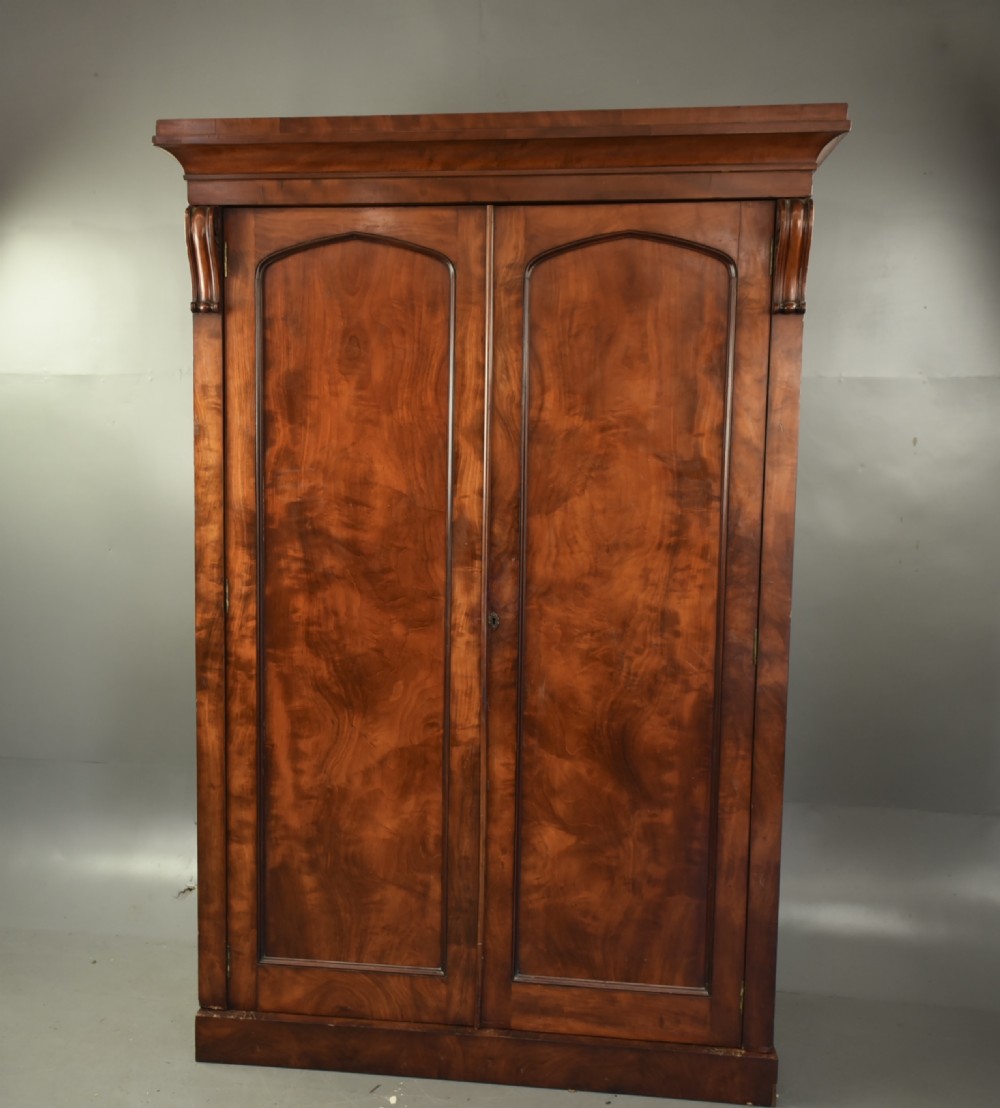 Victorian mahogany double wardrobe 