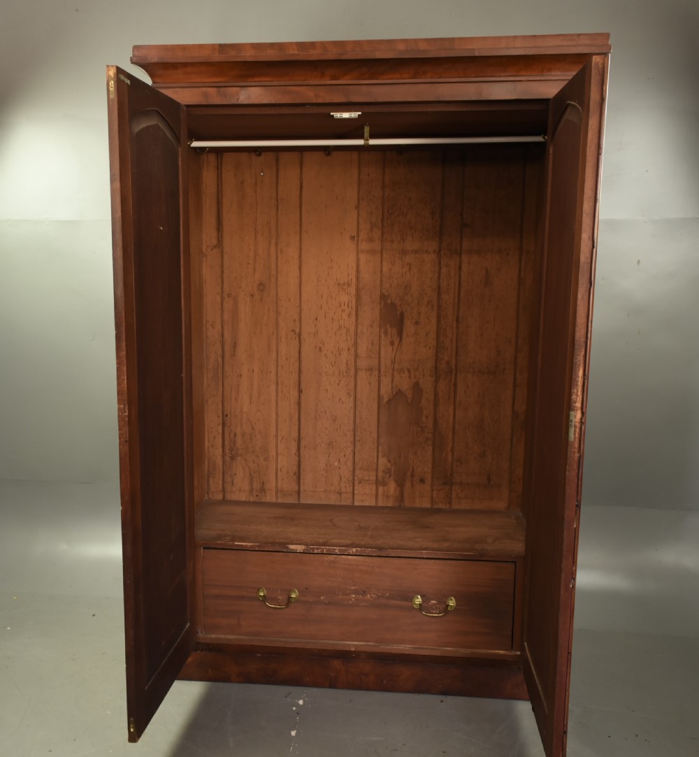 Victorian mahogany double wardrobe  View II