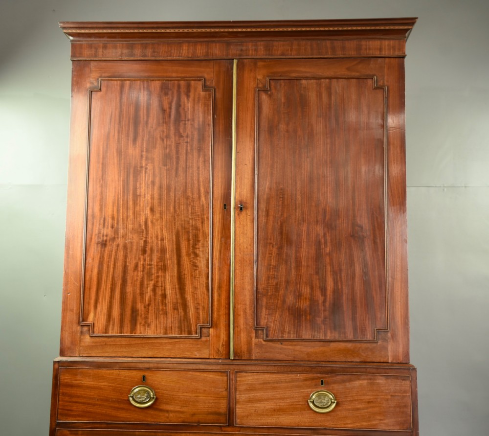 Georgian mahogany gentleman's wardrobe  View III