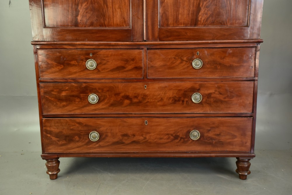 Regency mahogany Gentleman's wardrobe  View IV