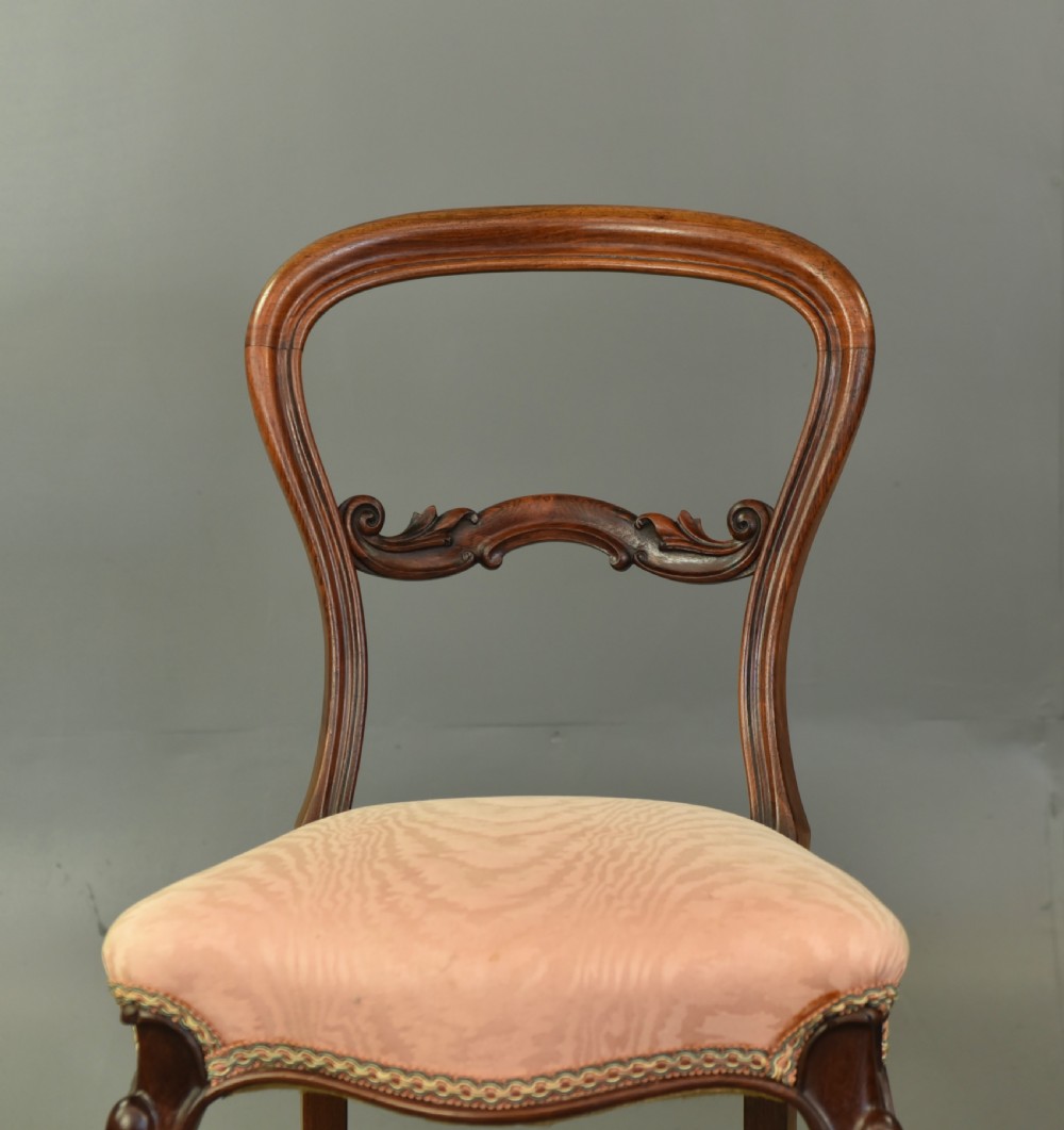 Set of six Victorian rosewood dining chairs  View VII