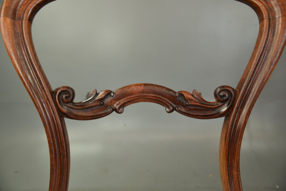 Set of six Victorian rosewood dining chairs  View VIII