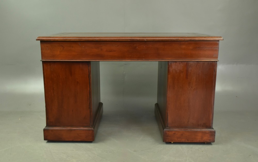 Victorian mahogany pedestal desk  View VI