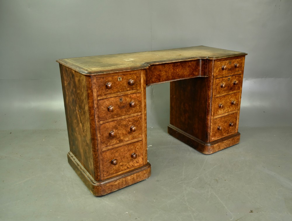 Victorian walnut pedestal desk  View IV