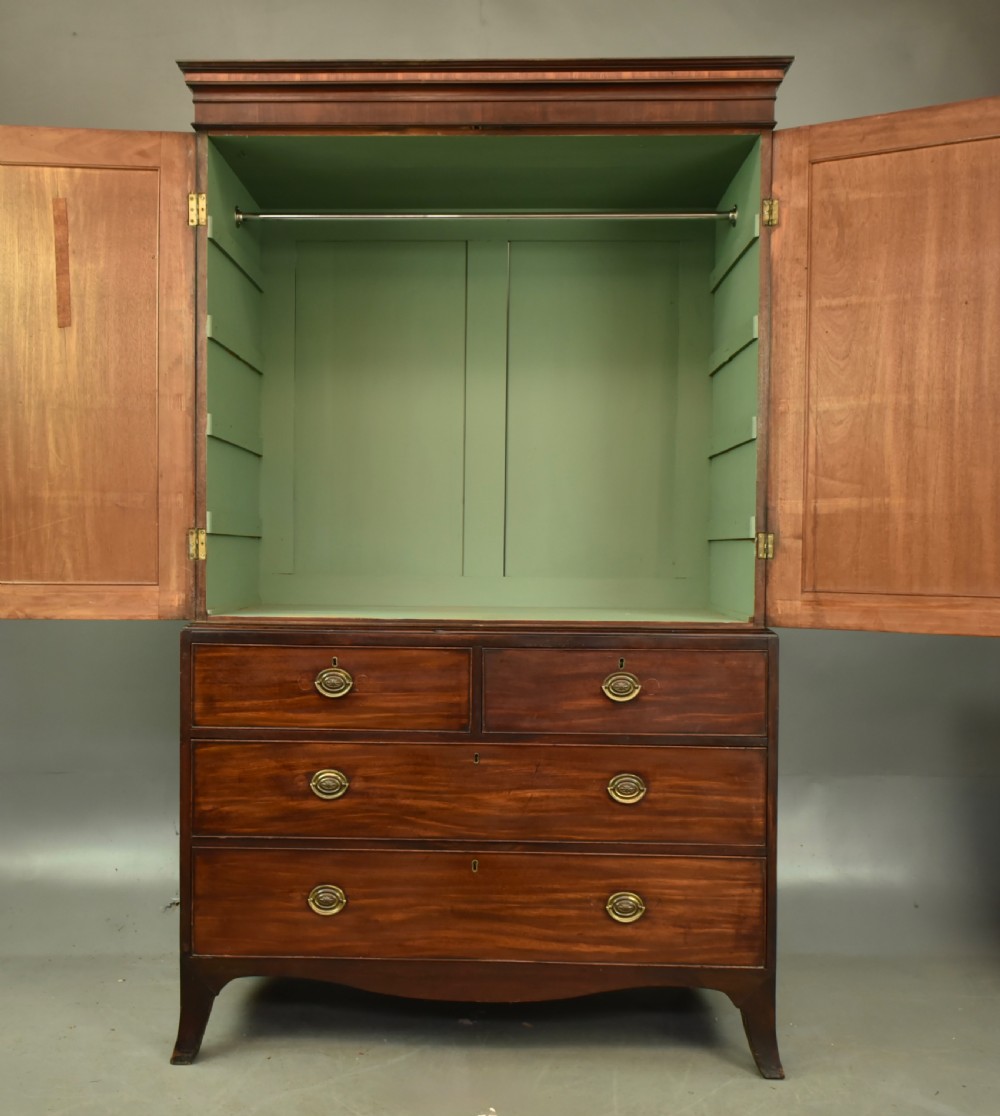Georgian mahogany Gentlemans wardrobe  View III