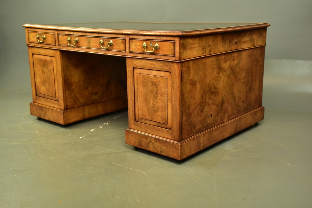 Victorian walnut partners desk  View IV