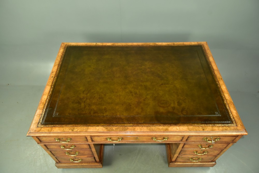 Victorian walnut partners desk  View VI