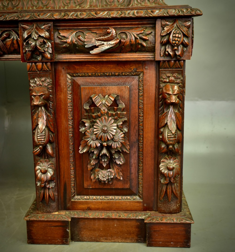 Victorian carved oak sideboard  View III