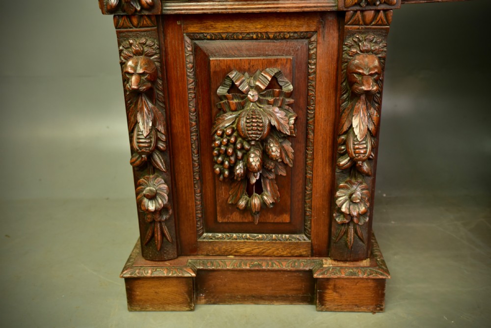 Victorian carved oak sideboard  View IV