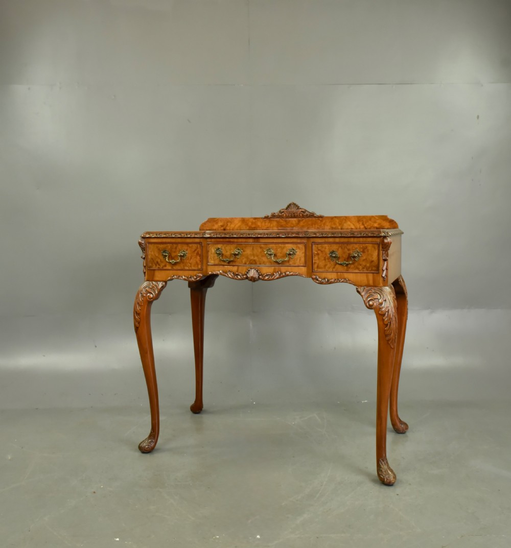 Queen Anne style burr walnut side table  View VI