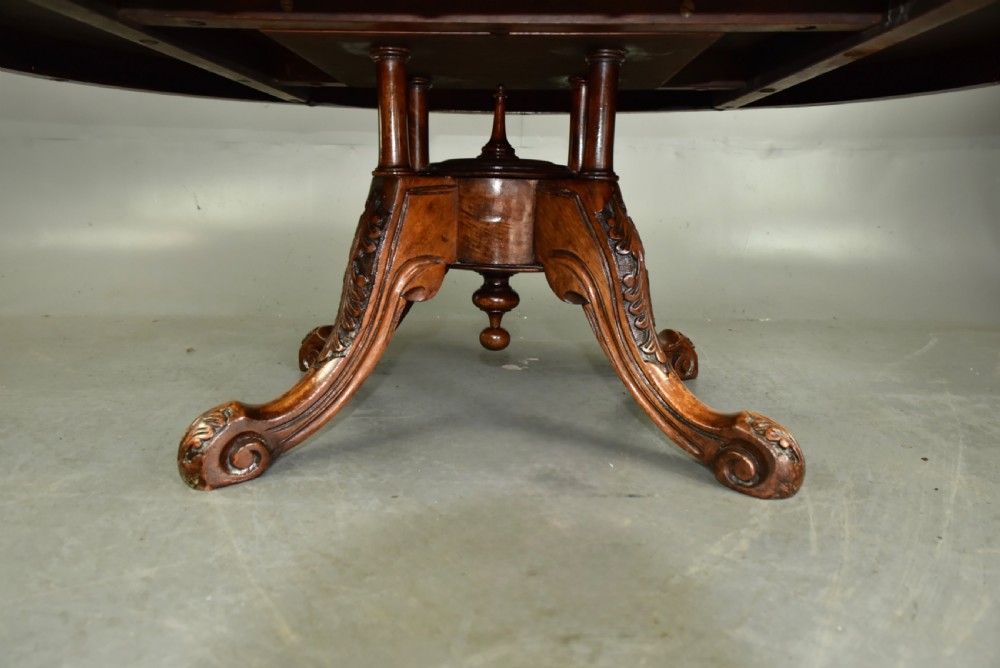 Victorian inlaid walnut coffee table  View IV
