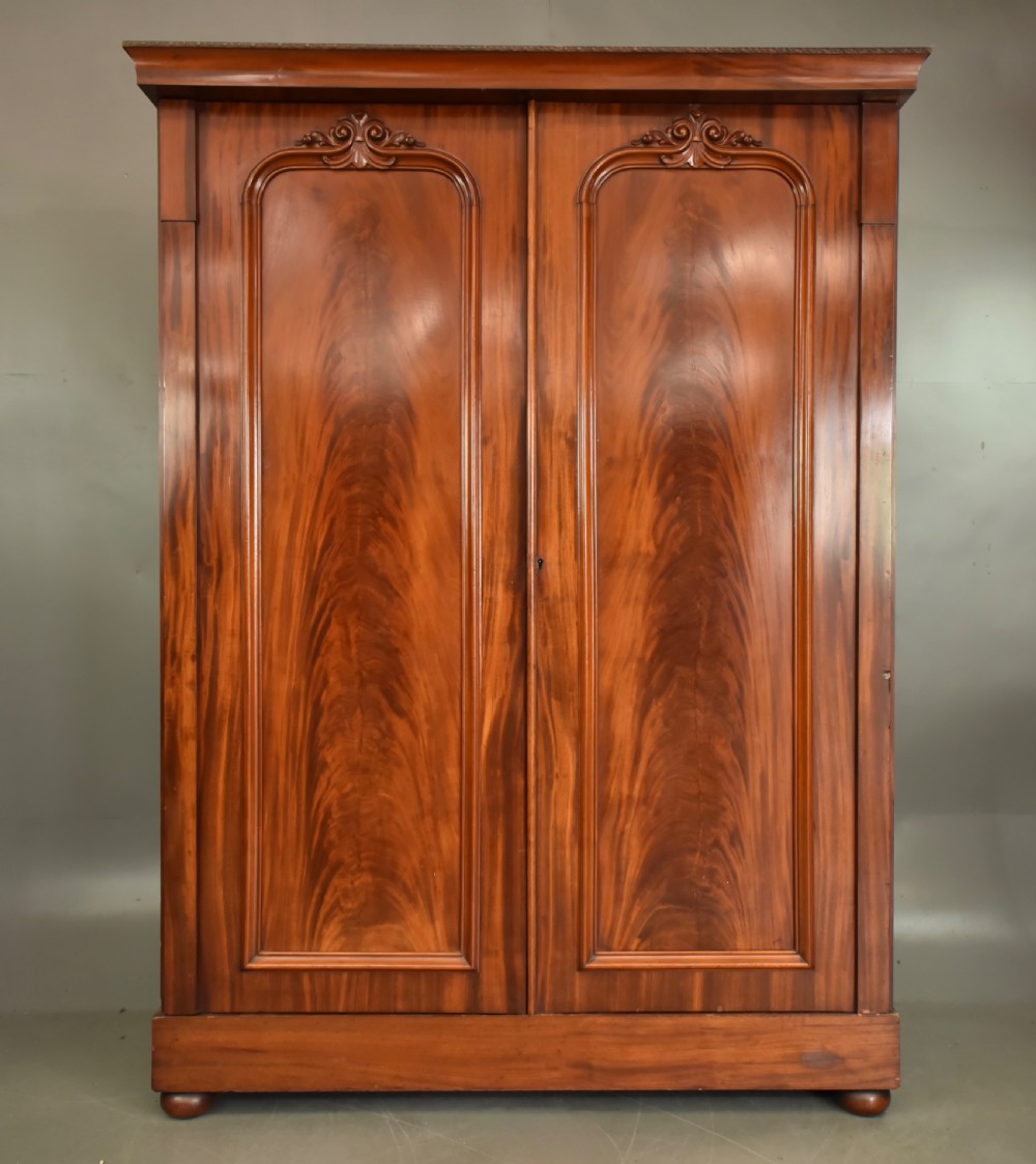 Victorian mahogany double wardrobe 
