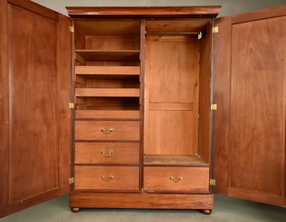 Victorian mahogany double wardrobe  View II