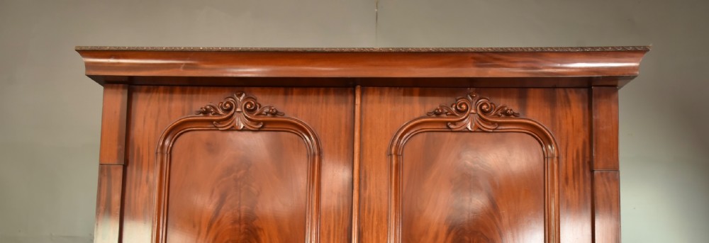 Victorian mahogany double wardrobe  View III