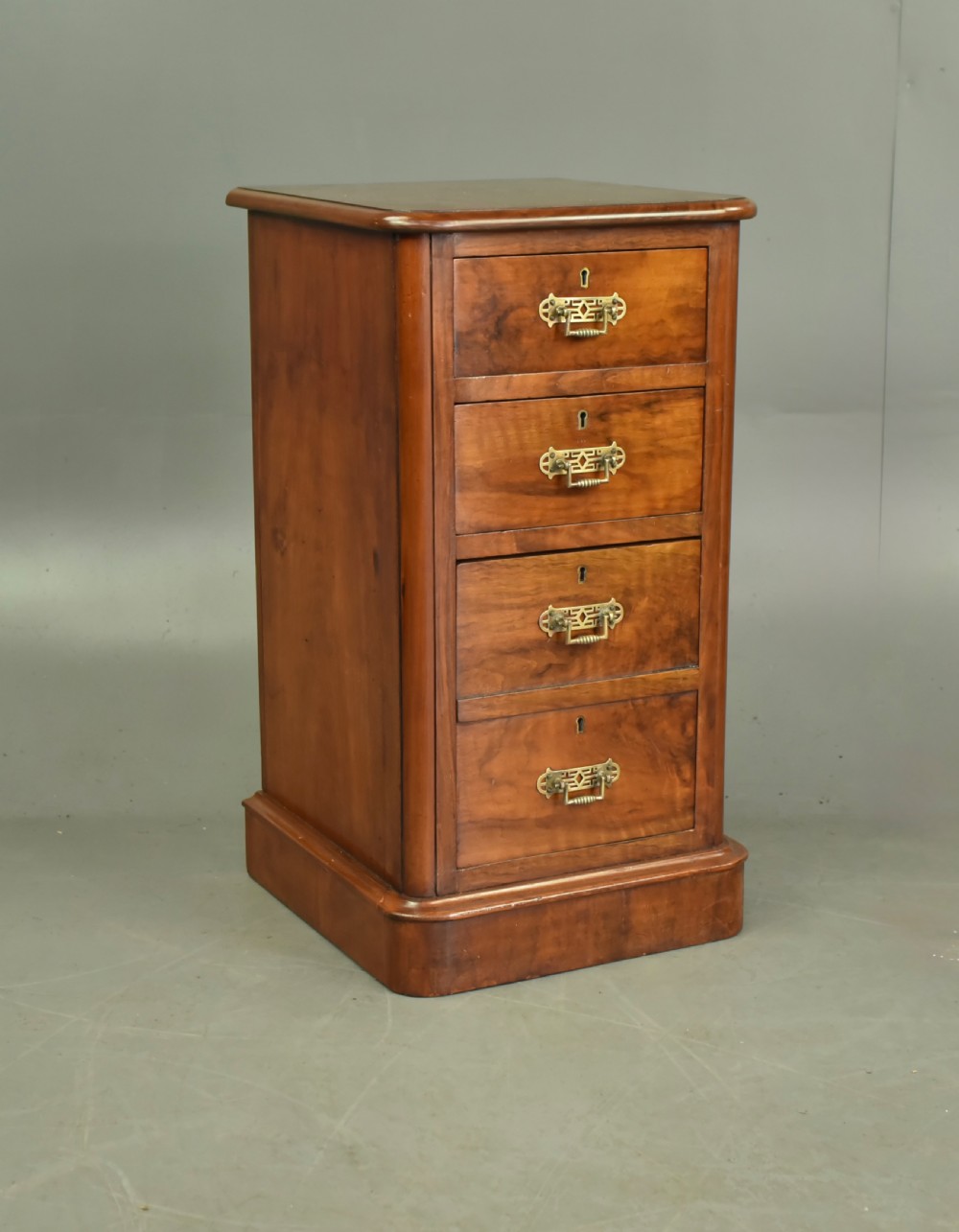 Pair of Victorian walnut bedside chests of drawers  View VII
