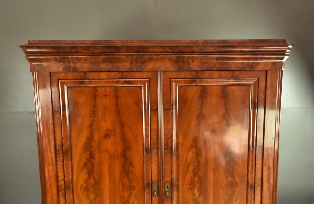 Victorian mahogany two door double wardrobe flat packs  View III