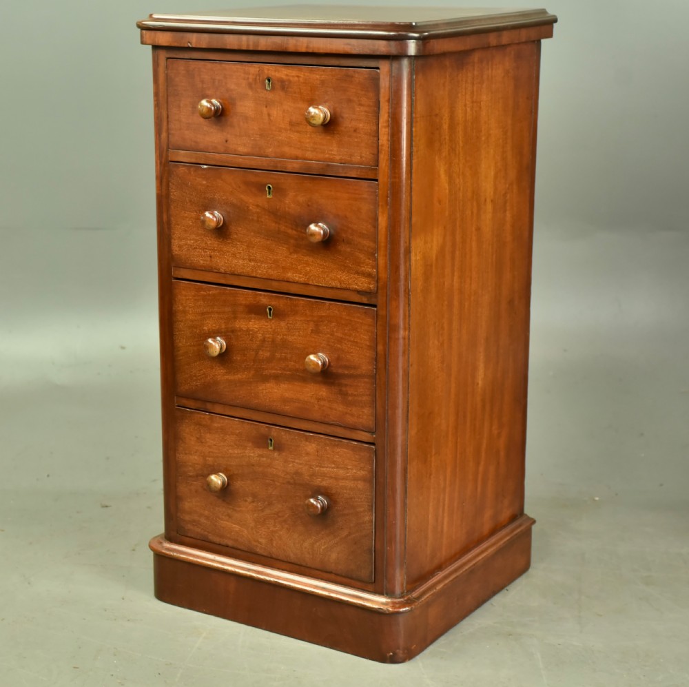 pair of Victorian mahogany bedside chests of drawers  View V