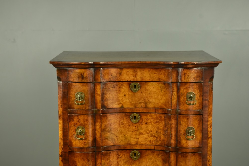 Walnut Queen Anne style chest on stand tall boy  View V