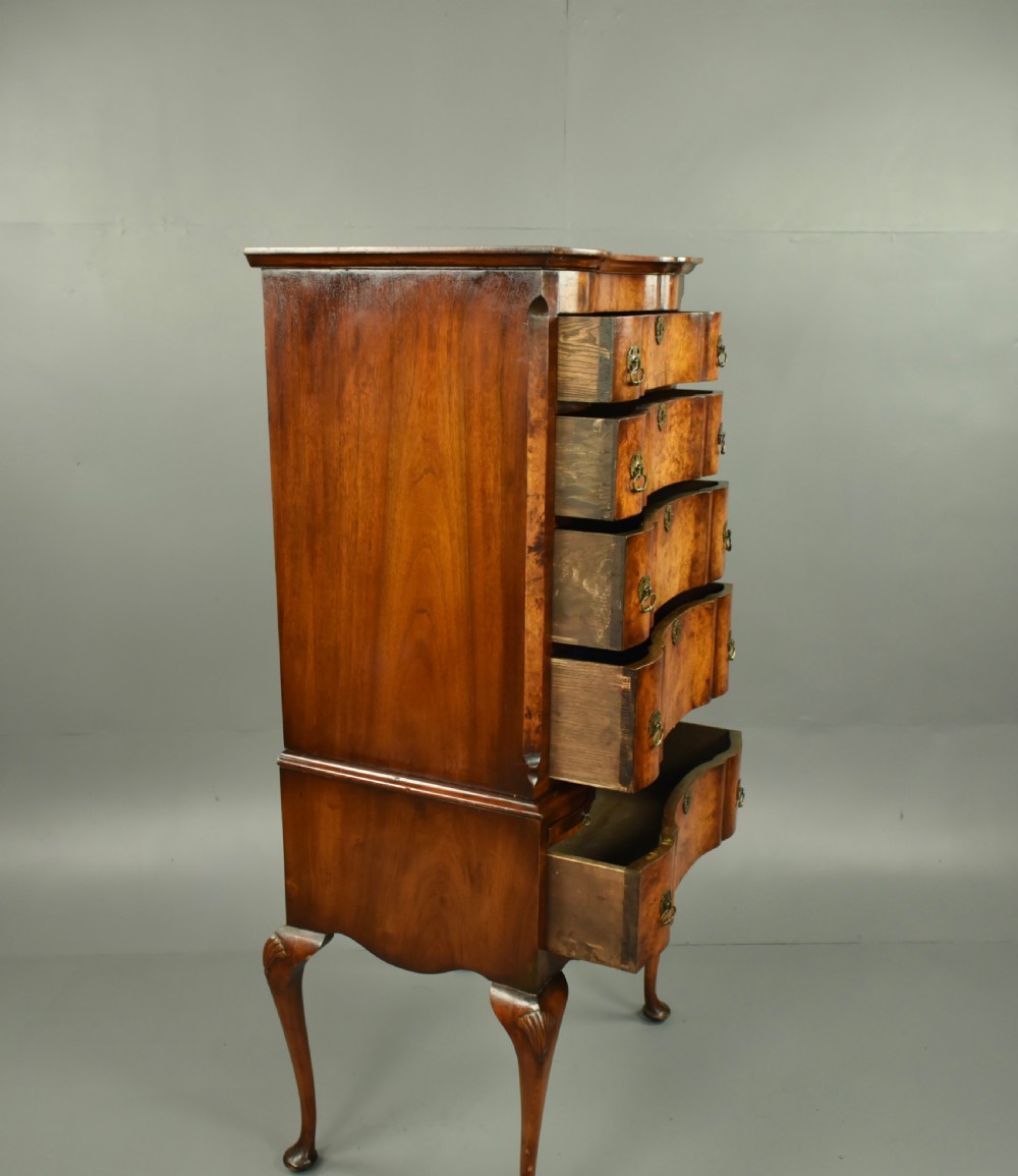 Walnut Queen Anne style chest on stand tall boy  View VIII
