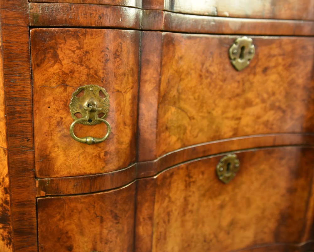 Walnut Queen Anne style chest on stand tall boy  View IX