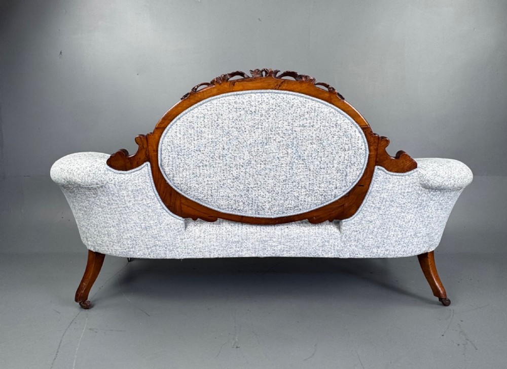 Victorian mahogany double ended sofa  View III