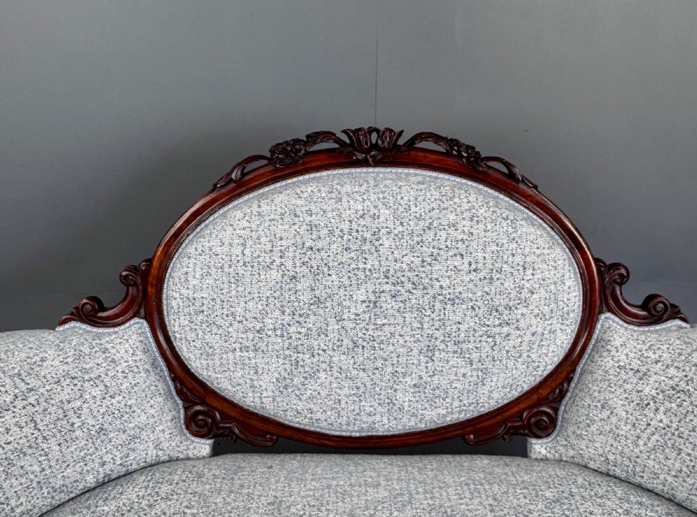 Victorian mahogany double ended sofa  View IV