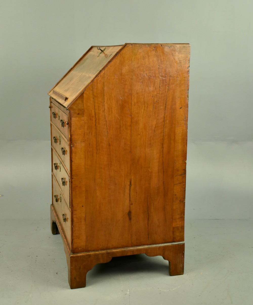 Rare small 18th century walnut bureau  View VI