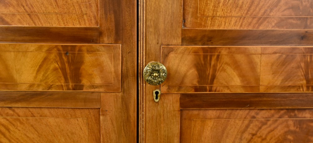 Antique flame mahogany double wardrobe  View IV