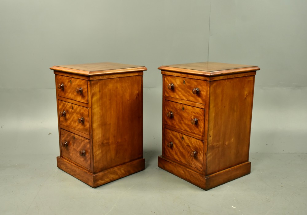 Pair of Victorian bedside chests of drawers  View III