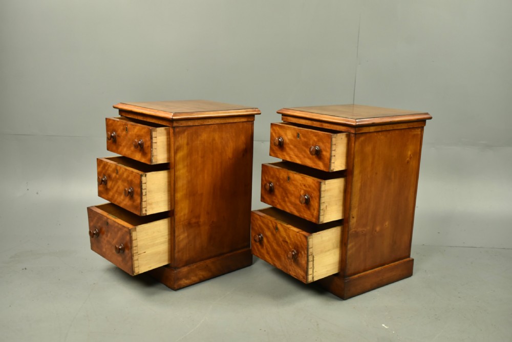 Pair of Victorian bedside chests of drawers  View V
