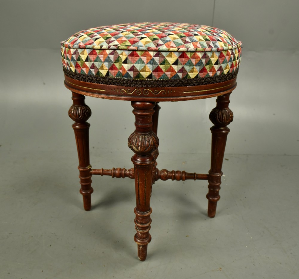 Victorian padded stool 
