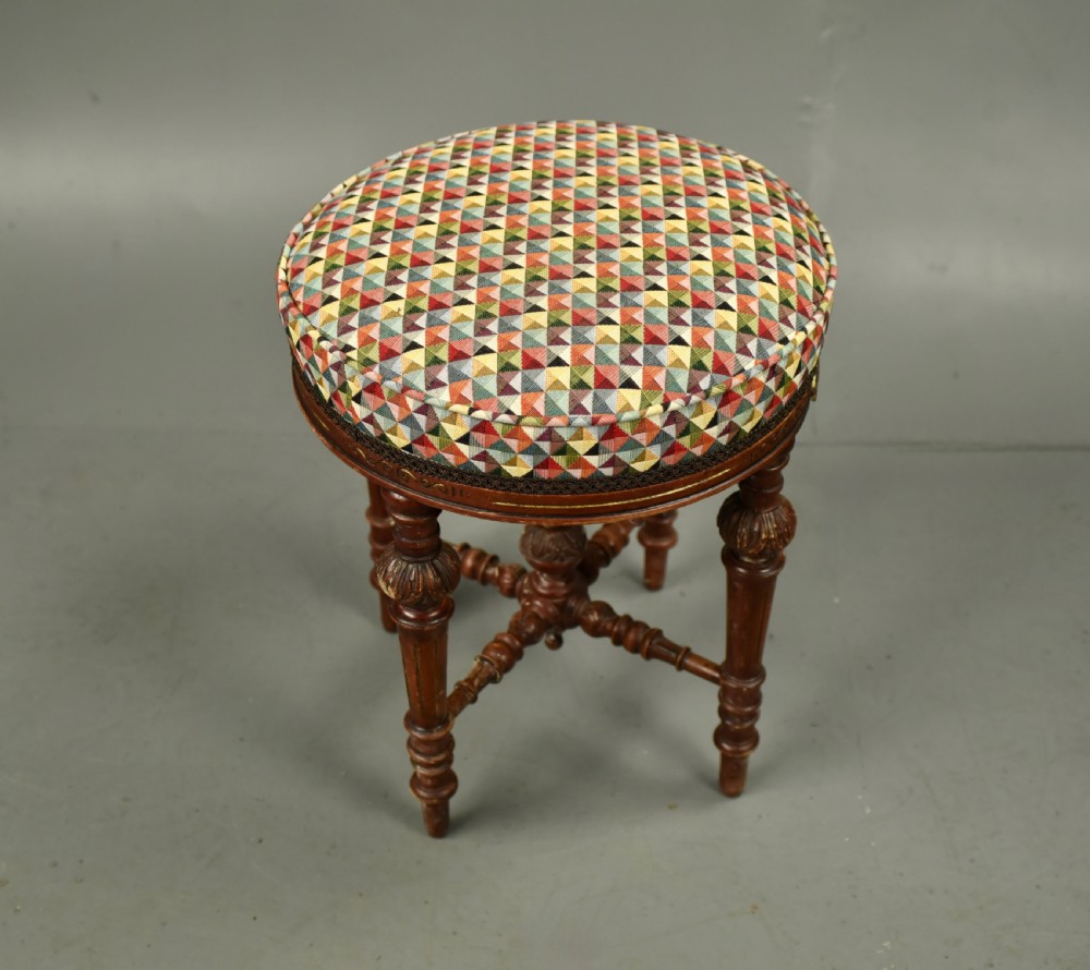 Victorian padded stool  View II