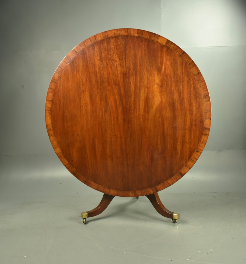 Regency mahogany circular dining table 