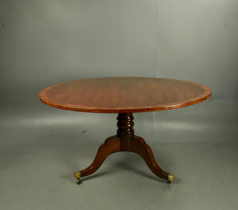 Regency mahogany circular dining table  View II