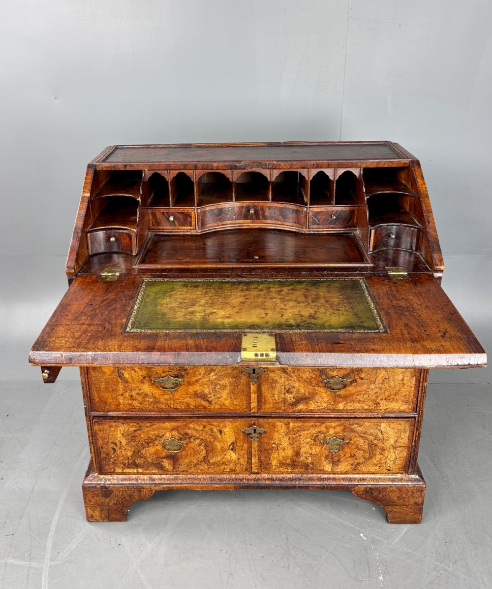 George I burr walnut bureau  View III