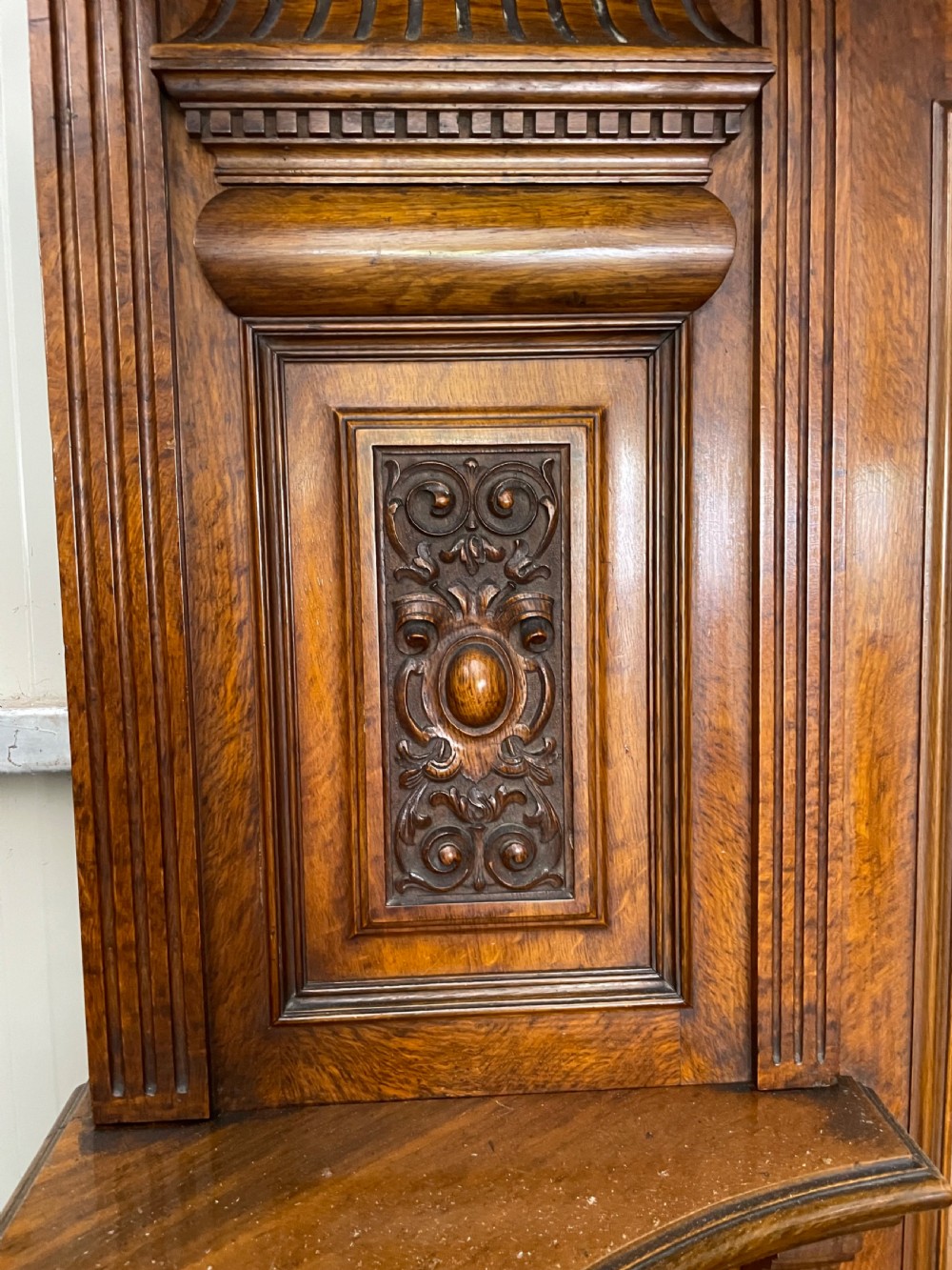Victorian pollard oak mirror back sideboard View VII