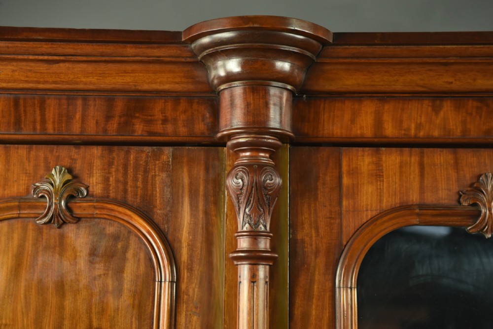 Victorian mahogany triple wardrobe  View III