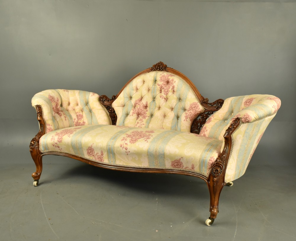 Victorian walnut sofa  View II