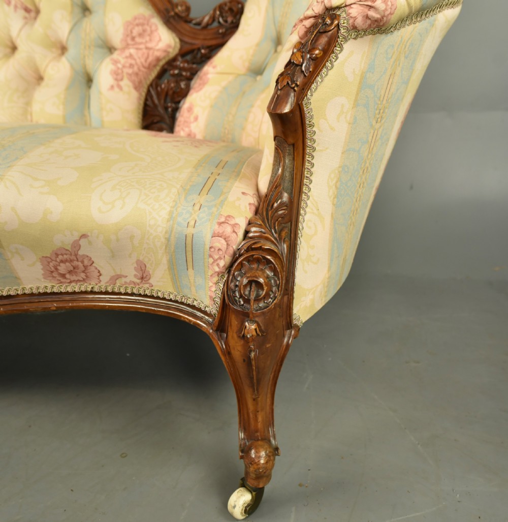 Victorian walnut sofa  View III