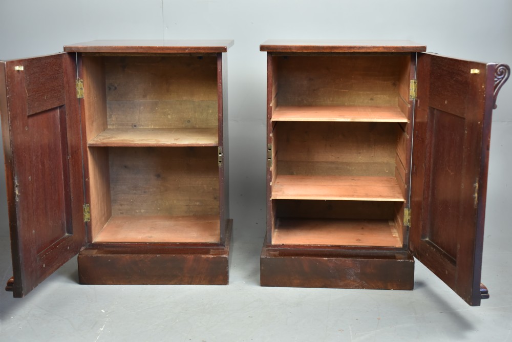 Antique pair of mahogany bedside cabinets  View IV