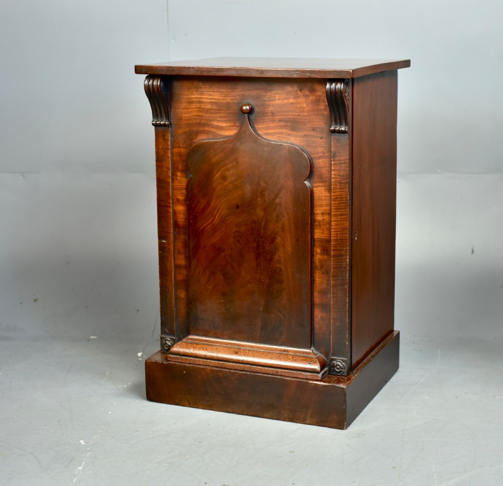 Antique pair of mahogany bedside cabinets  View VI