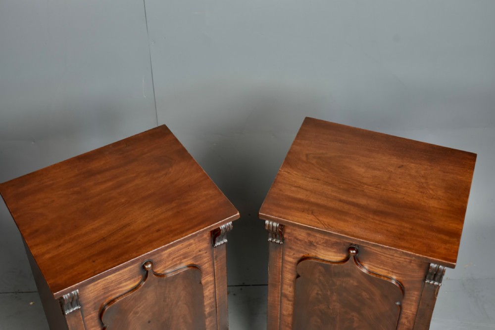 Antique pair of mahogany bedside cabinets  View VII