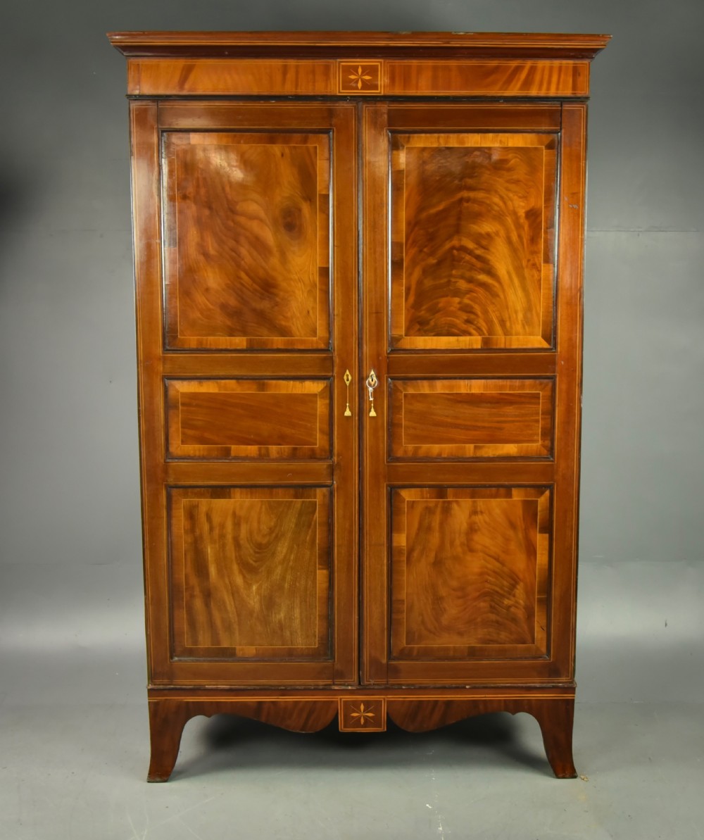 Georgian mahogany double wardrobe flat packs 