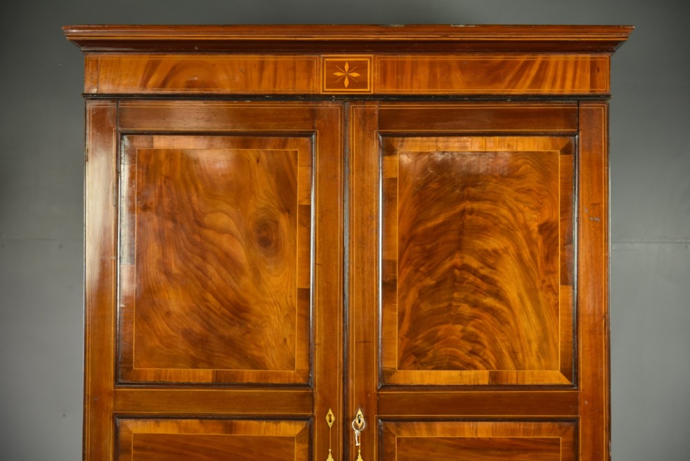 Georgian mahogany double wardrobe flat packs  View II