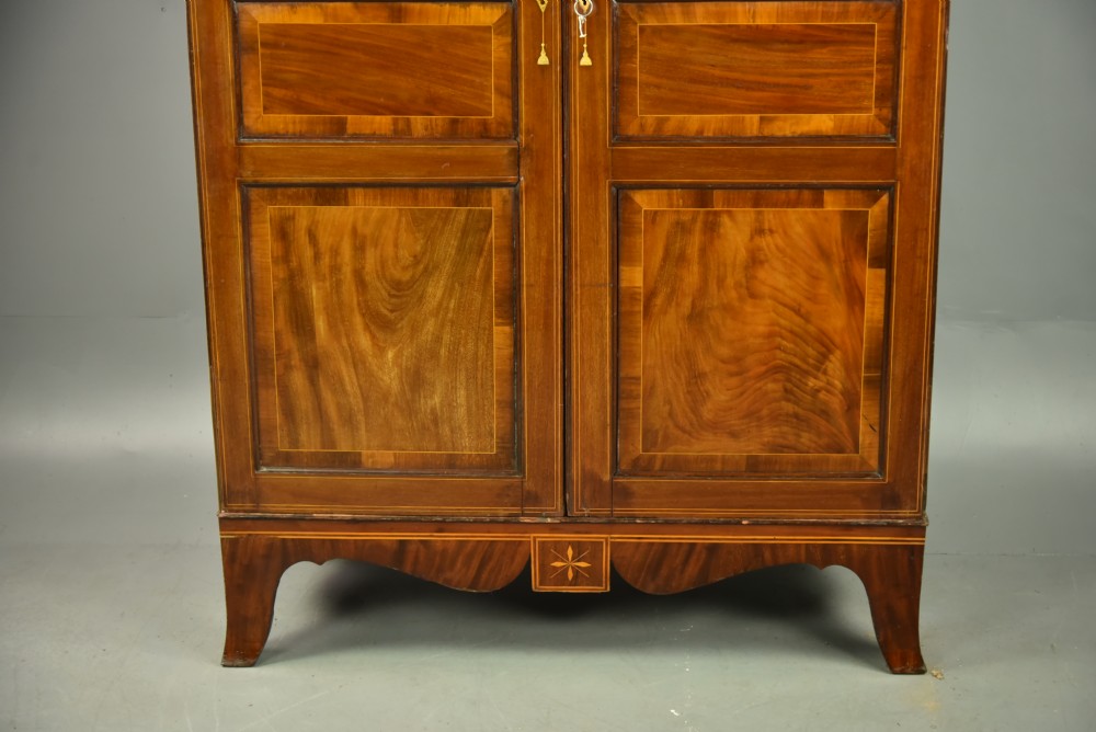 Georgian mahogany double wardrobe flat packs  View III