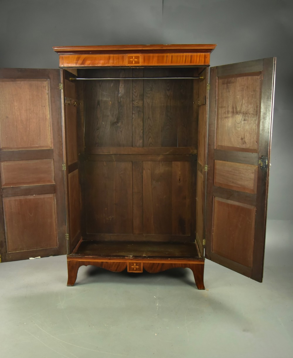 Georgian mahogany double wardrobe flat packs  View IV
