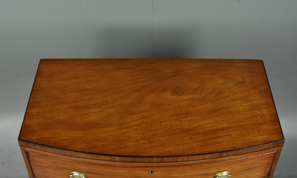 small Georgian mahogany Bowfront chest of drawers  View IV
