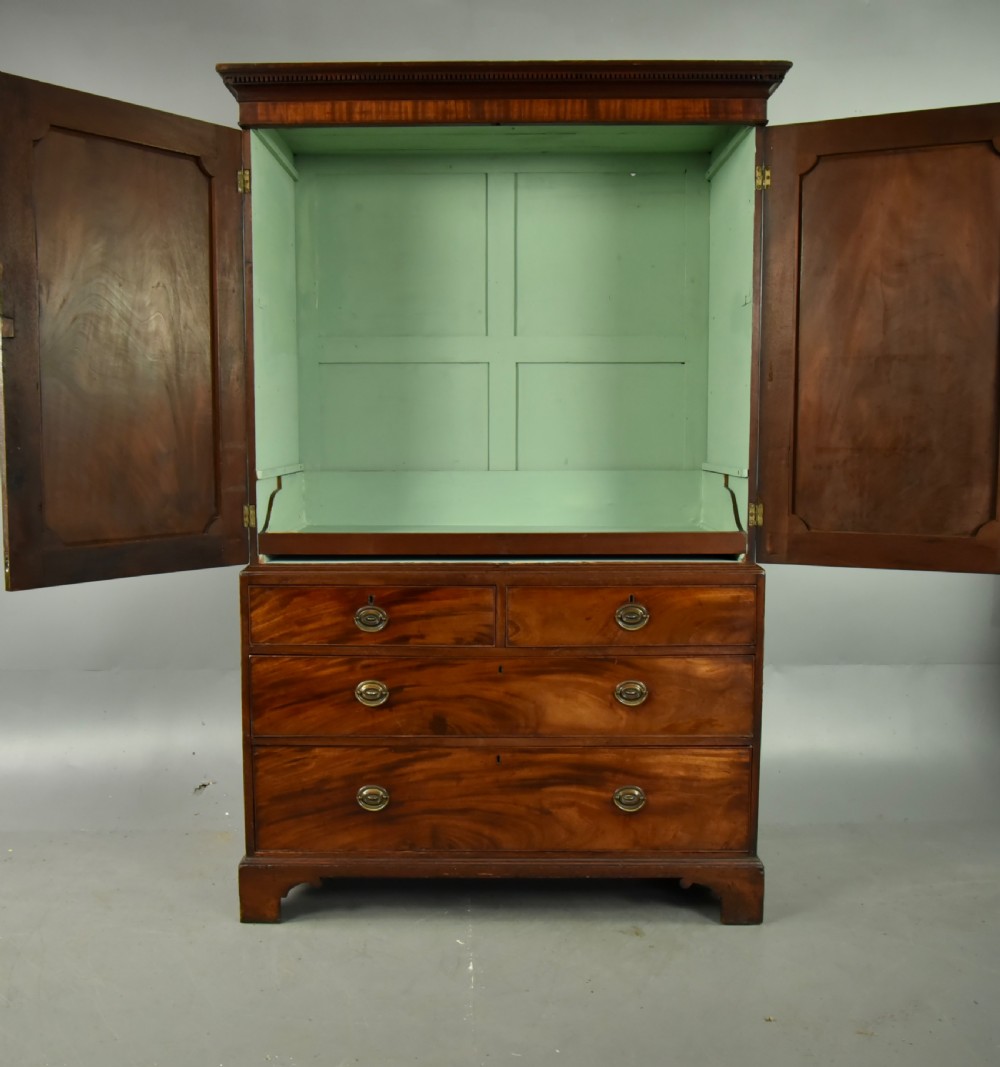 Georgian mahogany Gentlemen's wardrobe  View II