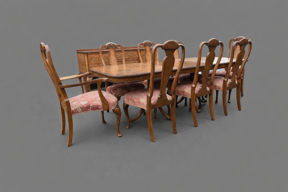 Hille of London walnut dining suite 