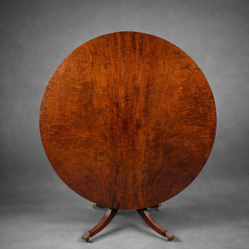 Regency mahogany circular dining table 